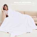 Cosy Family 100% Cotton Muslin Bed Blanket - Breathable & Lightweight, 4 Layer, White, 80x90 Inches