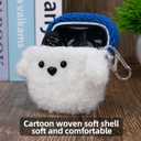 Plush Case Cover Compatible with Bose QuietComfort Earbuds II (2022) / Ultra (2023) Handmade Knitted Cartoon Creative Funny Cute Earbuds Headphone Cases (BG+Dark Blue,for Bose QC II&Ultra2023)