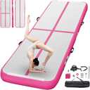 FBSPORT Inflatable Air Gymnastics Mat Training Mats 4 inches Thickness Gymnastics Tracks for Home Use/Training/Cheerleading/Yoga/Water with Pump