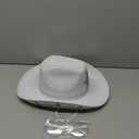 White Cowgirl Hat with Heart Sunglasses - Cowboy Hat with Glitter Star Fits Women for Bachelorette Themed Party