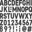 24 Sheets Large Letter Stickers 4 Inch Big Font 282 Pcs Glitter Alphabet Number Stickers Self Adhesive Stick on Letters for Poster Board Bulletin Board Mailbox Crafts Classroom Home Decor(Black)