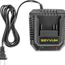SEYVUM 2.0A Fast Charger Power Tools Lithium‑Ion Battery Charger Replacement Charger for LB-8189 and LB-8190 Leaf Blower