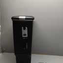 simplehuman 40 Liter / 10.6 Gallon Slim Kitchen Step Trash Can With Secure Slide Lock, Black Plastic