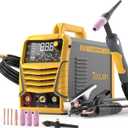 TOOLIOM TIG Welder with Pulse Multifunctional TIG Welding Machine DC TIG/Spot TIG/Pulse TIG/Stick 110&220V Dual Voltage with Large Digital Display