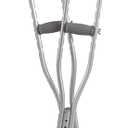 Adjustable Adult Crutches for Walking, Silver Aluminum Crutch with Comfortable Underarm Pad and Handgrip (52-510)