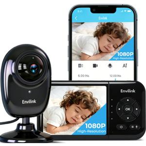 1080P High Definition Baby Monitor, Baby Monitor with Camera and Audio, Long Lasting Battery Monitor wtih Night Vision, 2-Way Talk, VOX, 5 Lullabies, 1200ft Long Range for Indoor Home Use