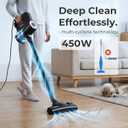 Roomie Tec Corded Stick Vacuum Cleaner - 450W, Lightweight 2-in-1 Handheld with Powerful Suction, Bagless HEPA Filter, Large Dust Capacity (Black)