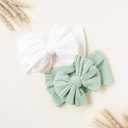 Niceye Handmade Baby Headbands Soft Stretchy Nylon Hair Bands with Bows for Newborn Infant Baby Toddler Girls