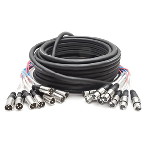 Seismic Audio - SARLX-8x50 - 8 Channel XLR Snake Cable - 50 Feet Long - Pro Audio Snake for Live Live, Recording, Studios, and Gigs - Patch, Amp, Mixer, Audio Interface 50'  