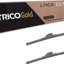 TRICO Gold (18-1515) 15 & 15 Inch Pack of 2 Automotive Replacement Windshield Wiper Blades for My Car Premium All Weather Beam Blade for Select Vehicle Models