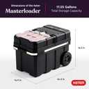 Keter Masterloader Resin Rolling Tool Box with Locking System and Removable Bins Perfect Organization and Storage Chest for Power Drill, Tape Measure, and Screwdriver Set, Black