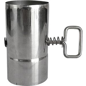 Eagles 1Pack 2.36" (6cm) Stove Pipe with Damper Control, 4.72" (12cm) Length Stainless Steel Chimney Flue Pipe - Outdoor Camping Wood Stove Accessories