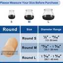 28 Pcs Chair Leg Sliders for Carpet, Round Chair Glides, Silicone Furniture Leg Protectors Caps, Carpet Protectors Table Feet Covers Cups, Teflon Furniture Pads Sliders (Fit:13/16" ~ 1-3/16")