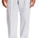 Mens Regular Fit Combed Cotton Double Reverse Pleated Pants (Blue/White, 48 Regular)