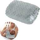 MABOZOO Arm Pillow for Feeding Baby,Flower Print Cozy Cradle Arm Pillow Soft Cotton Bottle Feeding Pillows for Newborn,Double-Sided (Gray Stripe)