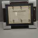 GraduatePro 8.5x11 Diploma Frame with Black Over Gold Mat or Display 11x14 Document Without Mat, CPA License Frame, UV Protection Acrylic, Mahogany with Gold Beads