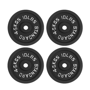 Cast Iron Plate Weight Plate For Strength Training And Weightlifting, Olympic Or Standard, 10 Lbs Each, 4 Count