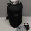 DYSANKY Insulated Water Bottle | Thickened Stainless Steel Vacuum Metal | Portable Sports Half Gallon Large Water Jug for Gym and Hiking with Straw, Carrier Bag, Handle Strap | BPA-Free 64 oz (Advanced Black)