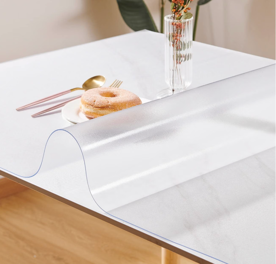 Leffora Clear Table Cover Protector 18 x 42 Inch, 1.5mm Vinyl Desk Cover