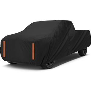 Truck Cover Waterproof All Weather, Full Outdoor Truck Pickup Covers Fit for Chevy S10/C10, Ford Ranger, RAM 1500 Silverado 1500, Toyota Tacoma Tundra, Nissan Frontier (Length Up to 210 inch)