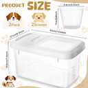 2 Pack Airtight Dog Food Storage Container, 16.5 Lbs Clear Pet Food Storage Bin with 2 Measuring Scoops for Pet Dog Cat Rice Grain Treat