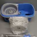 Spin Mop and Bucket Set,Masthome EasyWring Microfiber Spin Mop with 3 Mop Pads,Pedal Spinning Mops and Bucket with Wringer Set for Floor Cleaning - Home & Office Suitable (Dark Blue)