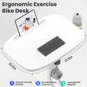 WALKINGDESK Exercise Bike Desk - Adjustable Pedal Desk with Foldable Design, Quiet 8-Level Magnetic Resistance, Laptop Tray, iPad Holder & Cup Holder for Home Office Workstation