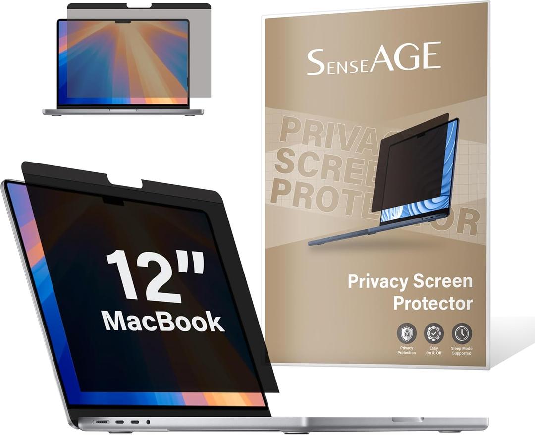 SenseAGE Magnetic Privacy Screen Filter for MacBook 12 Inch, Anti Blue Light and Glare Privacy Screen Protector, Laptop Privacy Filter, Compatible with MacBook 12 inch (A1534)