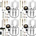 4-Pack Carburetor Rebuild Kits Carb Repair Kit w/plug Replacement for Honda CB750C CB750K 1980-1982 Nighthawk 750 CB750SC 1982-1983
