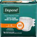 Depend Protection with Tabs, [Large], Maximum Absorbency, 16-Count Package