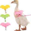 2 x Pet Cole Duck Outside Walking Harness Leash, Adjustable Outdoor Training Traction Rope, Duck Harness and Leash for Real Ducks Cat Dog Hen Chickens Goose Small Pet (yellow)