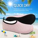 ANLUKE Water Shoes Barefoot Aqua Yoga Socks Quick-Dry Beach Swim Surf Shoes for Women Men (10-11 Women/9-10 Men, Pink)