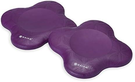 Gaiam Yoga Knee Pads (Set of 2) - Yoga Props and Accessories for Women/Men Cushions Knees and Elbows for Fitness, Travel, Meditation, Kneeling, Balance, Floor, Pilates