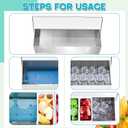 Mifoci 1 Pack Stainless Steel Chilled Condiment Server 5 Removable Slot Toppings Containers with Lid and Bottom Ice Bar Garnish Tray with 9 Silverwares 4 Ice Boxes for Christmas Party, Events and Bar, as shown in the picture