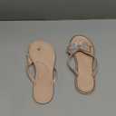 Mtzyoa Women Flip-Flops Flat Sandals Jelly Bow Beach Flat Rivets Rain Cute Dressy Summer Sandals 9