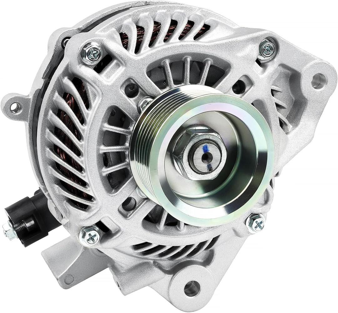 11176N New Alternator Compatible with 2006-2011 Honda Civic 1.8L L4, 80A 12V, 7-Groove Pulley, Replace# 11176, 31100RNAA01, 31100RNAA01RM, 31100RNAA012M2, AHGA67, A002TC1391, SB347