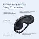 Nox Sleep 3D Sleep Mask for Men, 100% Blackout Eye Mask for Sleep, Ice Silk Adjustable Sleeping Mask for Side Sleepers, Soft Breathable Blindfold, Perfect Sleep Mask for Travel & Women (Black)