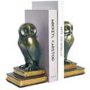 Kakizzy Book Ends for Shelves, Owl Decorative Bookends Bronze Bird Book Stopper Unique Kids Book Holders with Anti-Slip Base Luxurious Bookends for Kids Rooms Office Home Decor(Bronze)