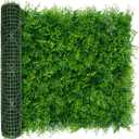 DOPGIB  40X120 in (33.5 sqft) Greenery Roll UV-Anti Privacy Wall Screen, Faux Plant Panels, Boxwood Backdrop, Green Vine Leaf Hedge Fence, Indoor Outdoor Home Decor