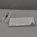 E-YOOSO Wireless Bluetooth Keyboard, Wired Mechanical Keyboard 84 Keys Compact Gaming Keyboard with White LED Backlit, Low-Profile Red Switch Computer Keyboard Compatible with PC, Mac, PS4/5