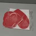 Colarr 24 Pcs Large 3D Heart Shape Garland 9.8 x 9.8 inch 3D Jumbo Heart Shape Hanging Paper for Wedding Anniversary Birthday Indoor Party Supplies(Red Pink)