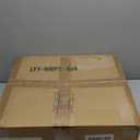 Lerliuo Record Player Stand, Oak Turntable Stand Holds up to 160 Albums, Mid-Century Vinyl Storage Cabinet Table with Solid Wood Legs, Record Player Holder Dispaly Shelf for Bedroom Living Room