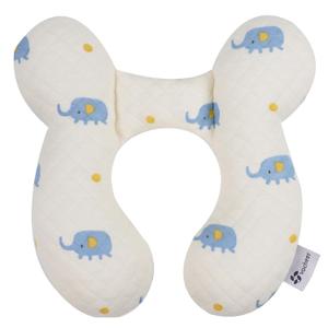vocheer Baby Neck Pillow(Upgraded),Cotton, Baby Support Pillow, Car Seat Pillows for Newborn, Carseat Head and Body Support, Infant Travel Pillows for Prams, Pushchair, Stroller, Bouncer, Elephant