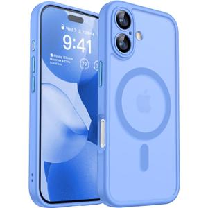 CANSHN Magnetic for iPhone 17 Case, Upgraded, Full Camera Protection Compatible with Magsafe, Translucent Matte, Shockproof Protective Phone Case for iPhone 17 - Ultramarine (iPhone 17 (6.3 Inch,2 Lens)