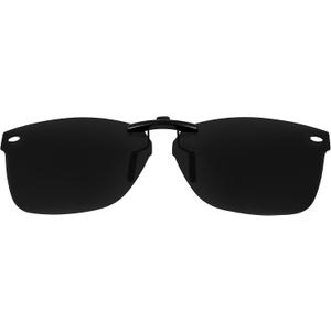 Polarized CLIP-ON Sunglasses for RAY-BAN RB5228 RX5228 (Black, S)