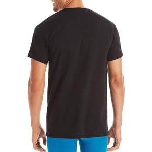 Hanes Mens Cotton, Moisture-wicking Crew Tee Undershirts, Multi-packs T-Shirt, Black - 7 Pack, Large US