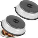 VEVOR Microwave Splatter Covers, 2 Pack 10.4" Collapsible Microwave Lid for Food, 300F Heat-Resistant PP Splatter Guard for Plate Dish, Multi-Use Kitchen Colander Gadget for Washing Fruits Vegetables