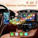 4 in 1 Wireless CarPlay Adapter with Screen Mirroring – Supports Apple CarPlay & Android Auto & AirPlay & MirrorLink, 2026 Upgraded screen mirroring dongle for car, USB-A/USB-C Connection, Plug & Play