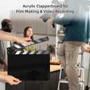 Andoer Acrylic Clapperboard Action Cut Board Movie Film Clapper Film Clapboard Small Clapperboard Movie Director's Slate Cut Action Scene Clapper Board Film Slate Dry Movie Clap Board for Filming