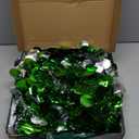 5 FT Pop Up Christmas Tree with Timer Lights and Decorations, Green Artificial Tinsel Christmas Tree with 24 Ball Ornaments, Collapsible Pencil Tree for Home, Office, Holiday Party